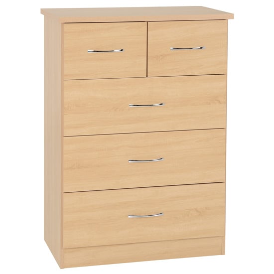 Read more about Noir chest of drawers in sonoma oak with 5 drawers