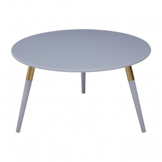 Photo of Nusakan wooden coffee table in light grey and gold