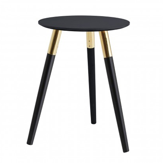Nusakan Wooden Side Table In Black And Gold_2