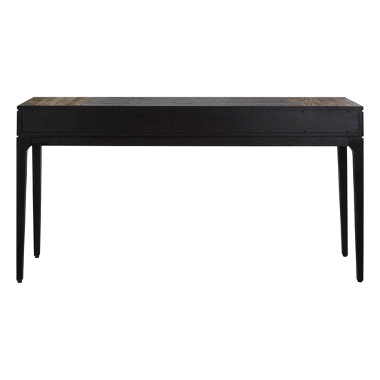 Nushagak Wooden Console Table With 4 Drawers In Brown And Black_5