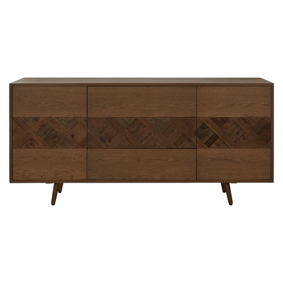 Nushagak Wooden Sideboard With 2 Doors And 3 Drawers In Brown_5