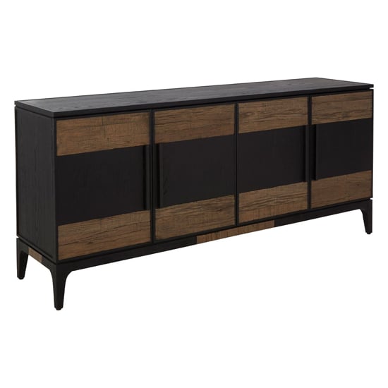 Nushagak Wooden Sideboard With 4 Doors In Brown And Black_2
