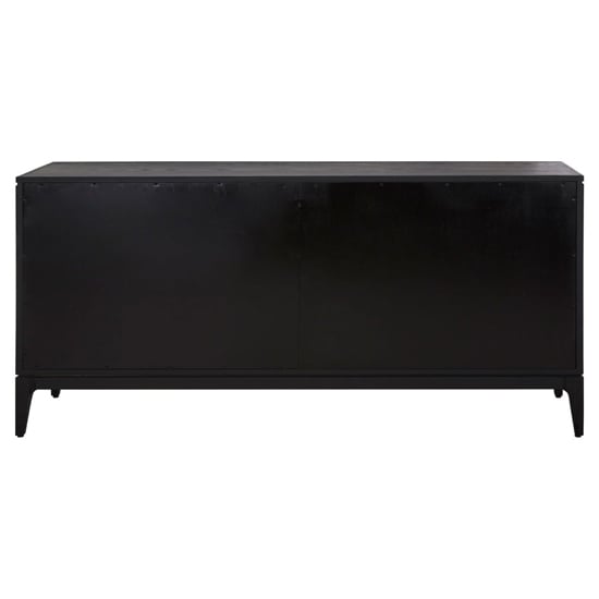 Nushagak Wooden Sideboard With 4 Doors In Brown And Black_6
