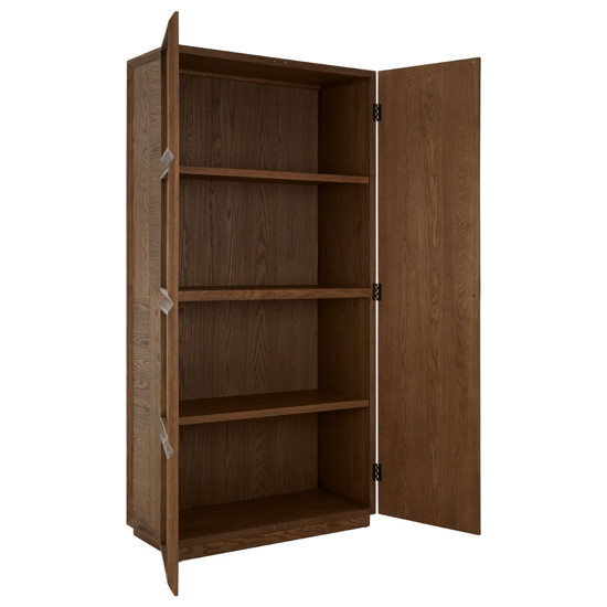 Nushagak Wooden Storage Cabinet With 2 Doors In Brown_3