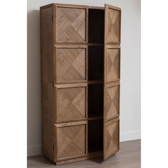 Read more about Nushagak wooden storage cabinet with 2 doors in brown