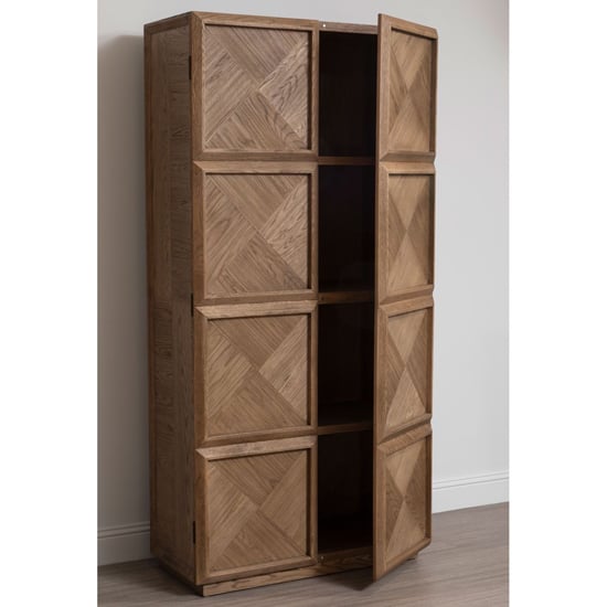 Product photograph of Nushagak Wooden Storage Cabinet With 2 Doors In Brown from Furniture in Fashion