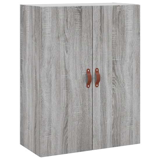 Nuuk Wooden Sideboard Wall Mounted With 4 Doors In Grey Sonoma Oak