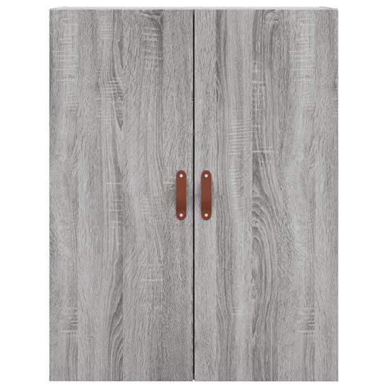Nuuk Wooden Sideboard Wall Mounted With 4 Doors In Grey Sonoma Oak