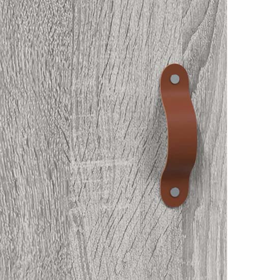 Nuuk Wooden Sideboard Wall Mounted With 4 Doors In Grey Sonoma Oak