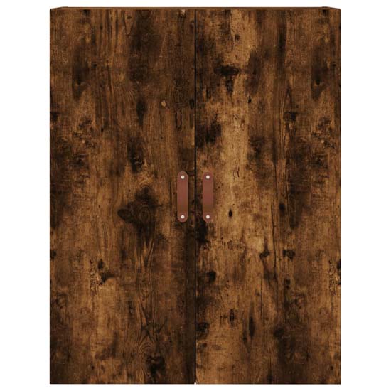 Nuuk Wooden Sideboard Wall Mounted With 4 Doors In Smoked Oak