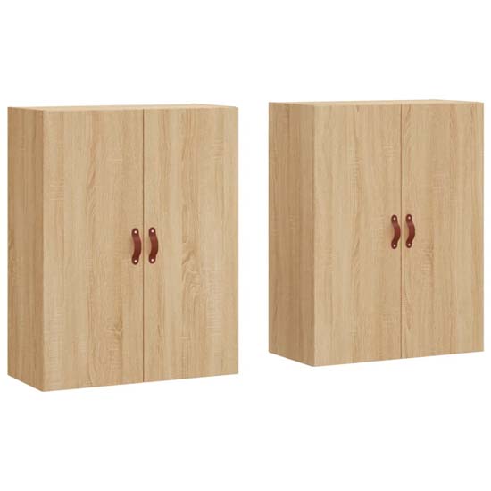 Nuuk Wooden Sideboard Wall Mounted With 4 Doors In Sonoma Oak