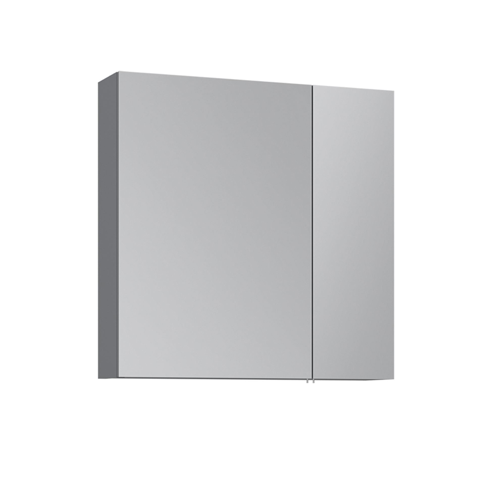 Nuvola 600mm Wooden Bathroom Mirror Cabinet in Grey