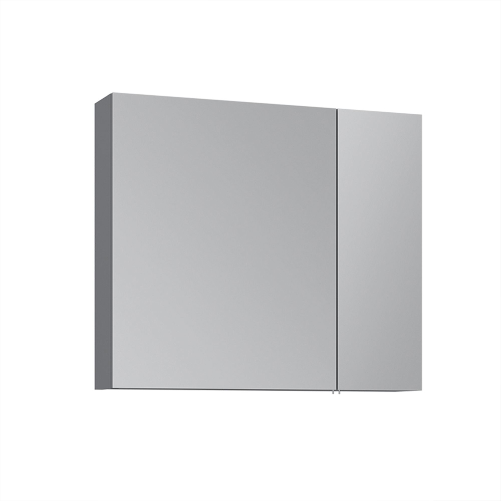 Nuvola 750mm Wooden Bathroom Mirror Cabinet in Grey