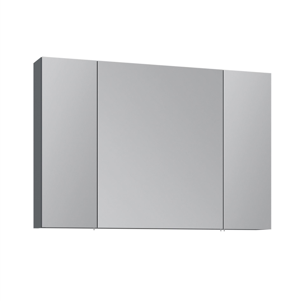 Nuvola 970mm Wooden Bathroom Mirror Cabinet in Anthracite
