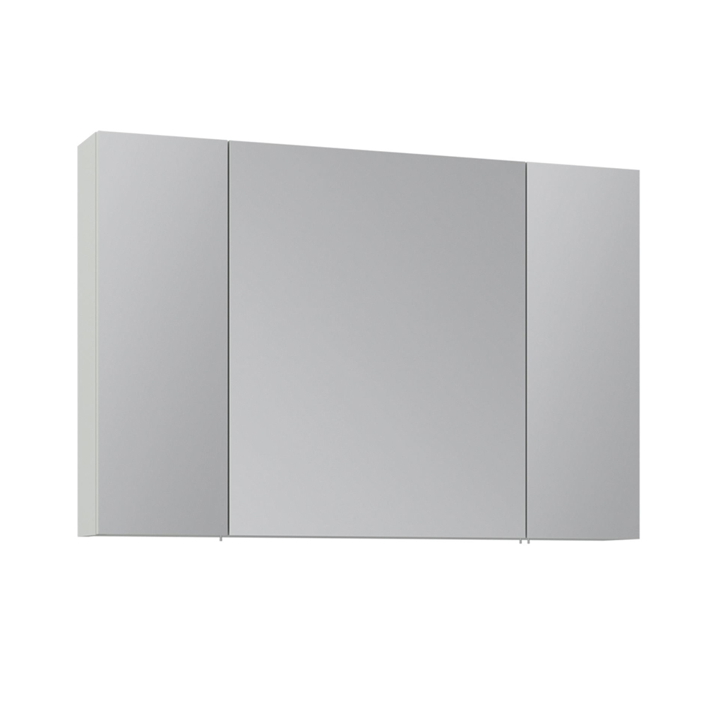 Nuvola 970mm Wooden Bathroom Mirror Cabinet in Cashmere