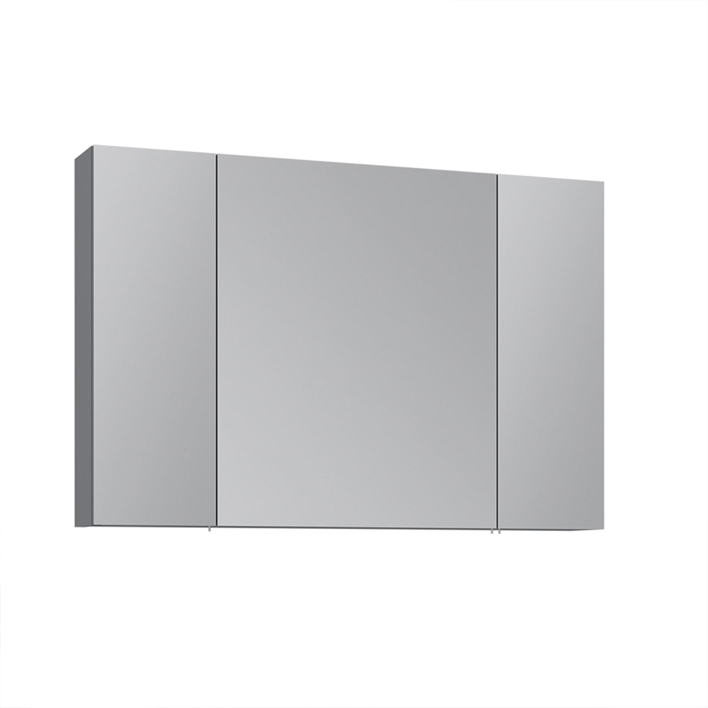 Nuvola 970mm Wooden Bathroom Mirror Cabinet in Grey