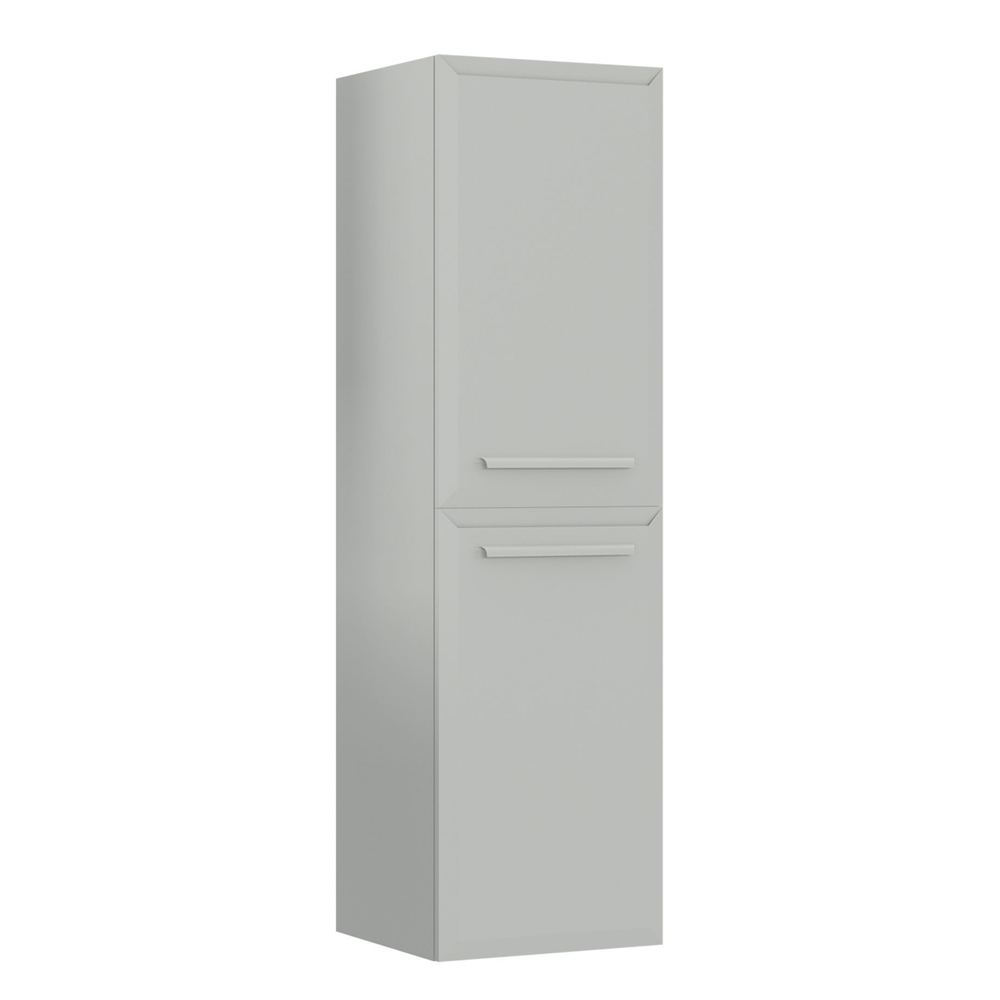 Nuvola Tall Wooden Bathroom Cabinet with 2 Doors in Cashmere