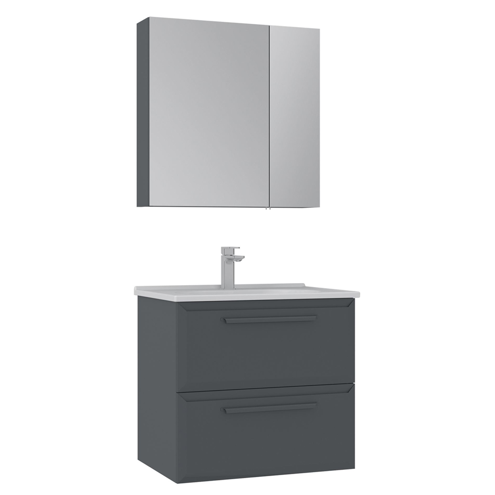 Nuvola Wooden Bathroom Furniture Set in Anthracite