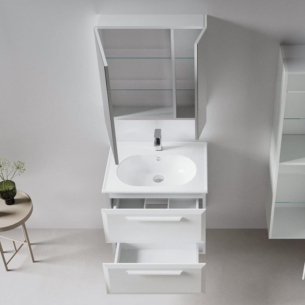 Nuvola Wooden Bathroom Furniture Set in Cashmere