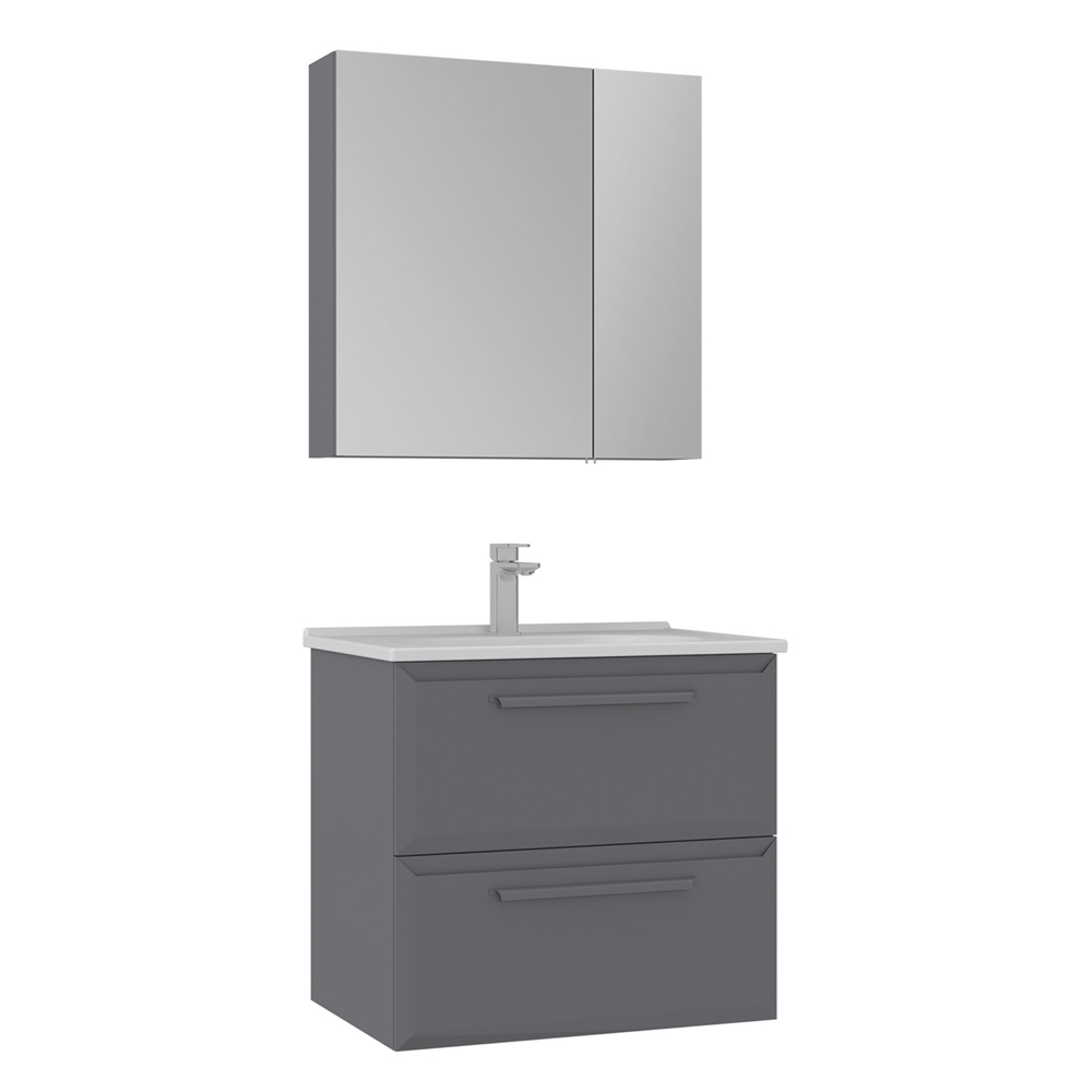 Nuvola Wooden Bathroom Furniture Set in Grey