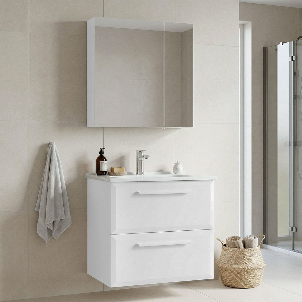 Nuvola Wooden Bathroom Furniture Set in White