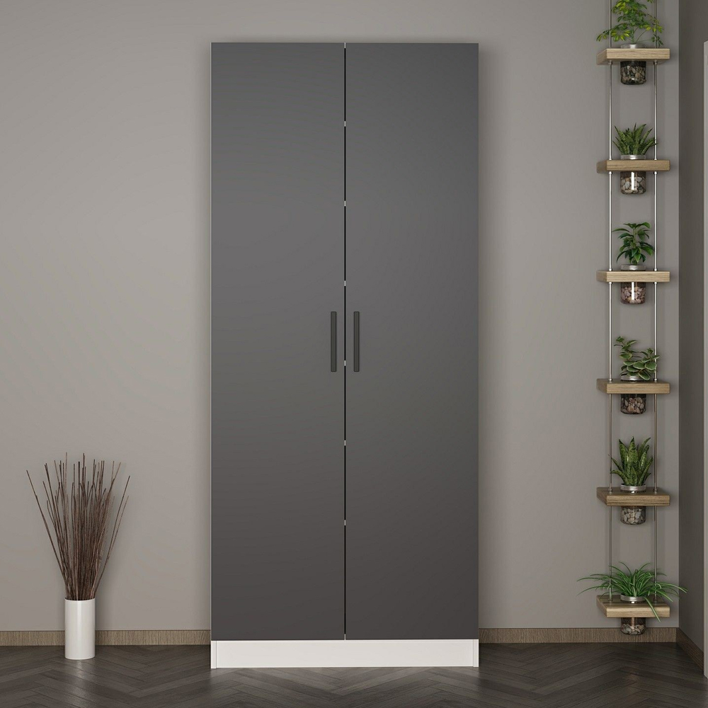 Nylor Wooden Hallway Storage Furniture with 2 Doors in Anthracite
