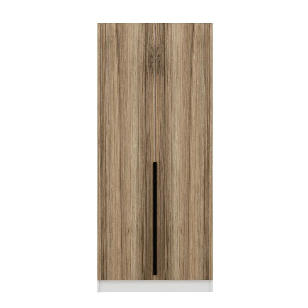 Nylor Wooden Hallway Storage Furniture with 2 Doors Fluted Panels in Walnut