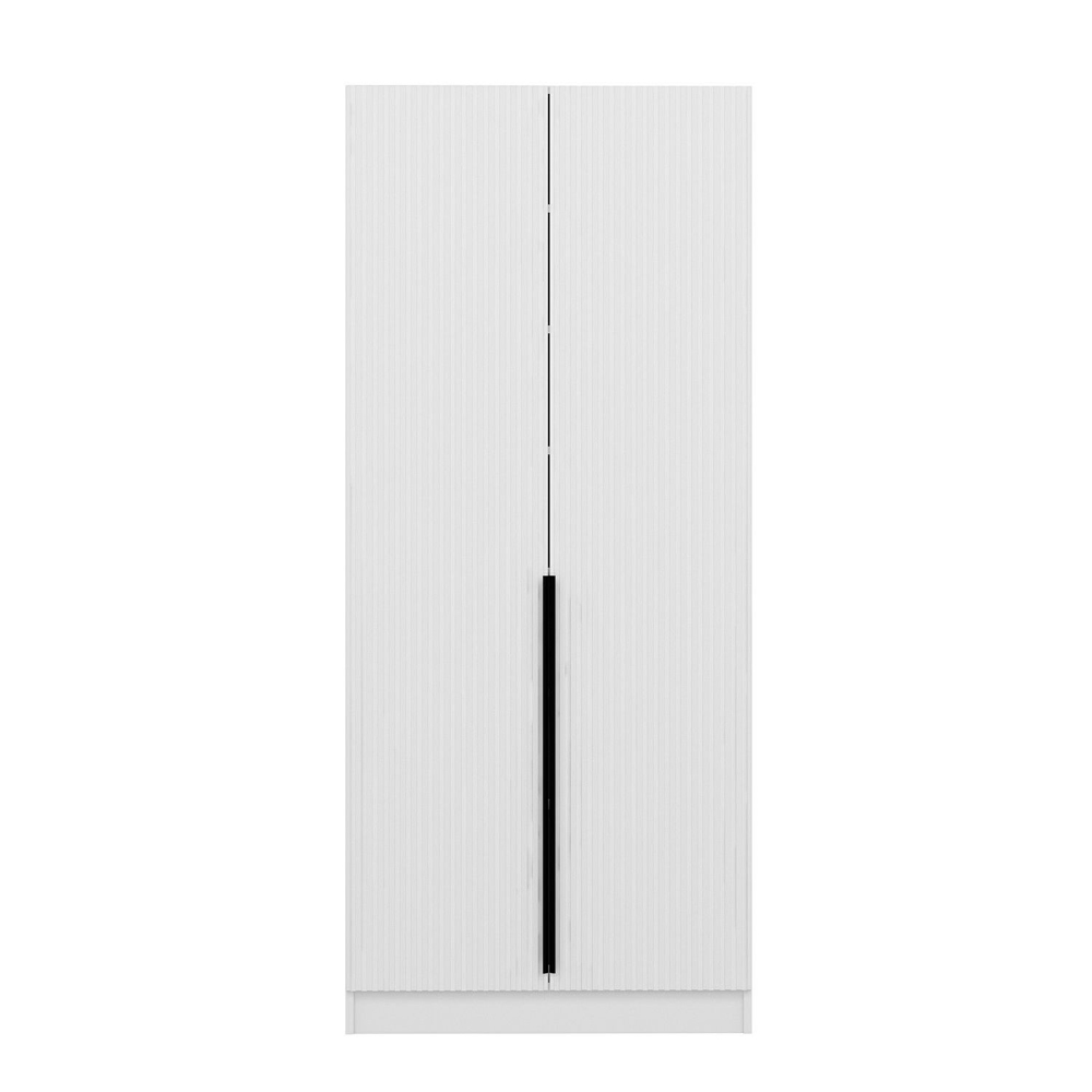 Nylor Wooden Hallway Storage Furniture with 2 Doors Fluted Panels in White