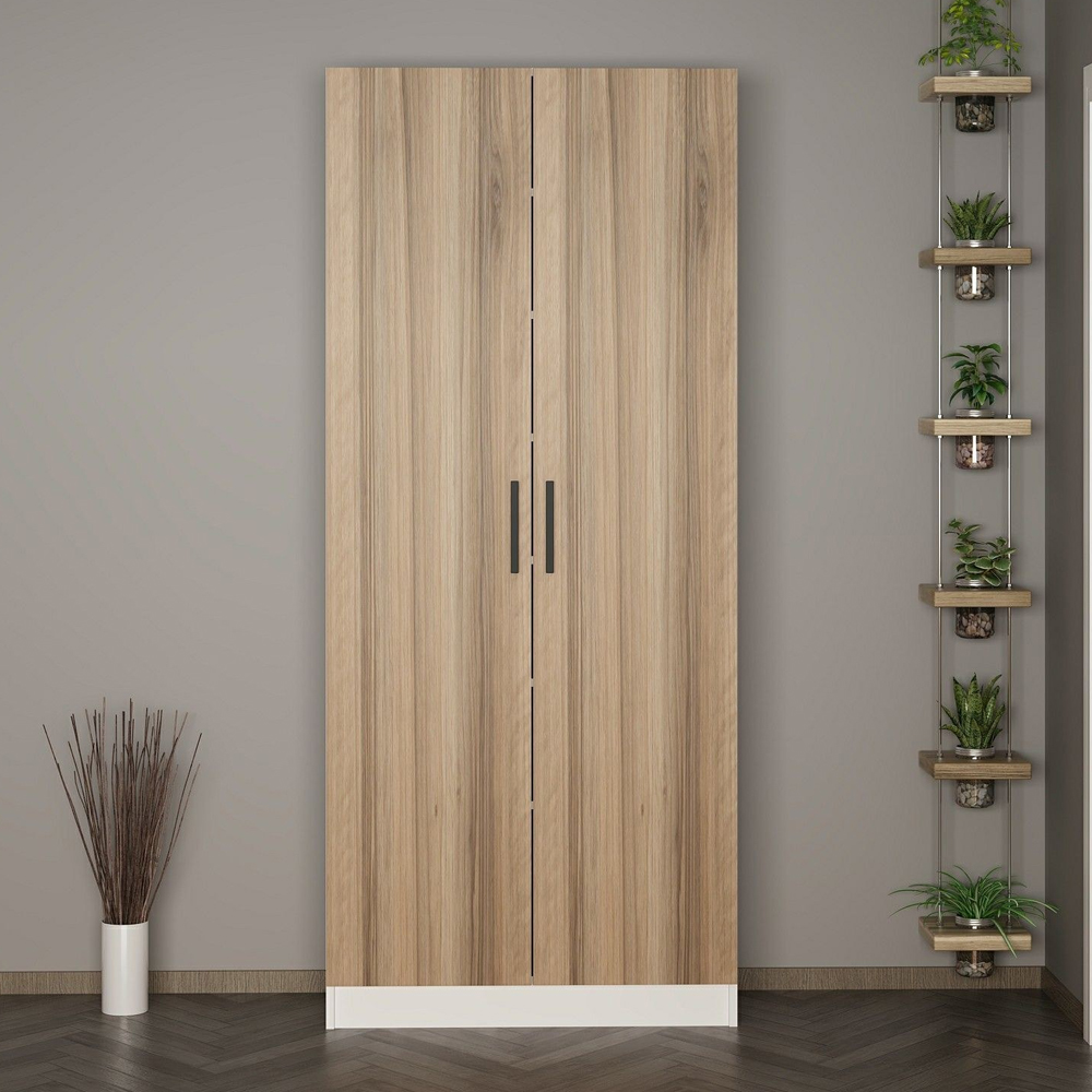 Nylor Wooden Hallway Storage Furniture with 2 Doors in Walnut
