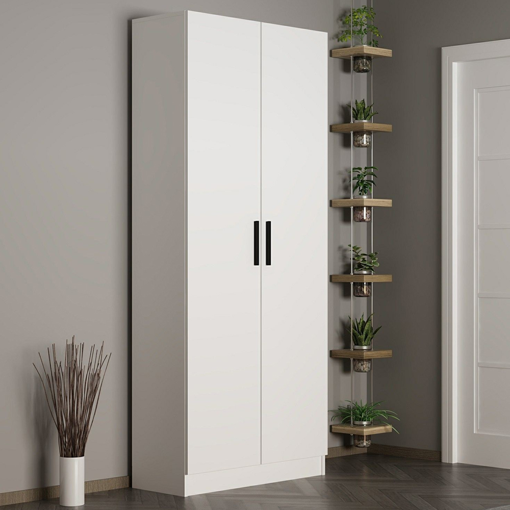 Nylor Wooden Hallway Storage Furniture with 2 Doors in White