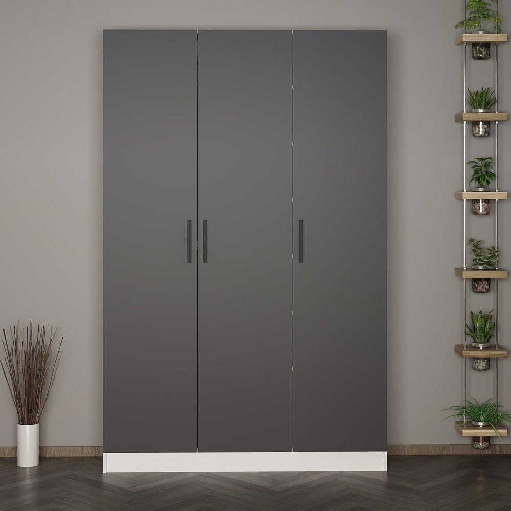 Nylor Wooden Hallway Storage Furniture with 3 Doors in Anthracite