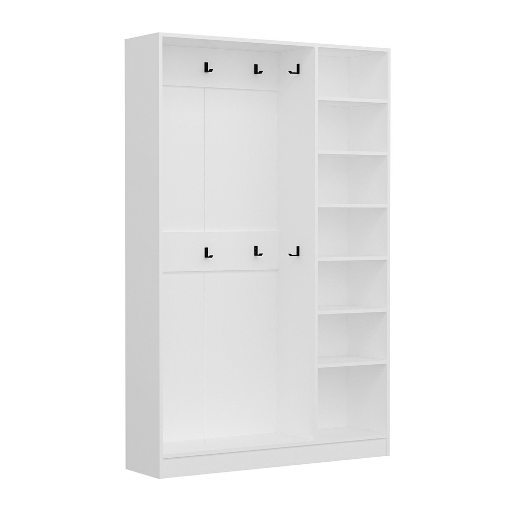 Nylor Wooden Hallway Storage Furniture with 3 Panel Doors in White
