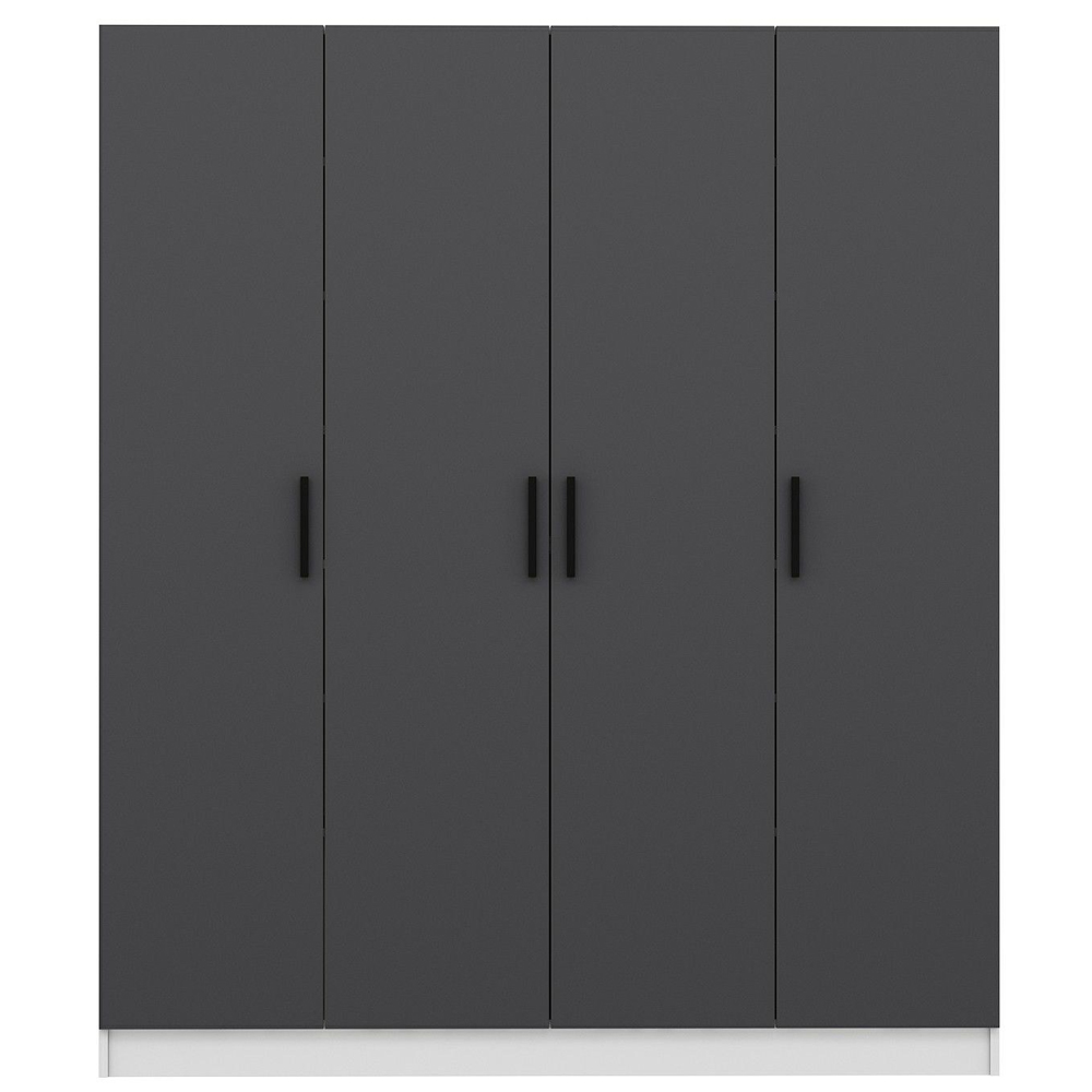 Nylor Wooden Hallway Storage Furniture with 4 Doors in Anthracite