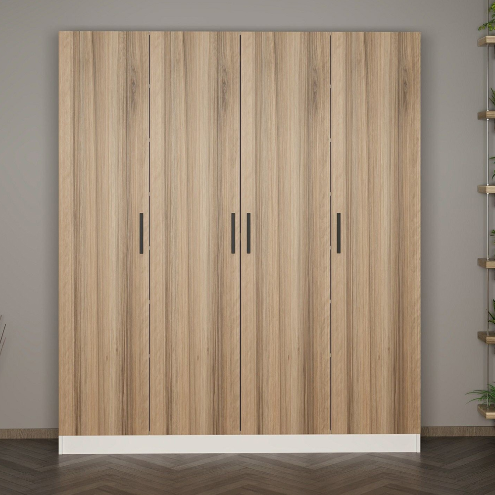 Nylor Wooden Hallway Storage Furniture with 4 Doors in Walnut