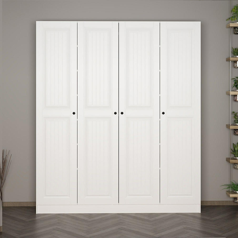 Nylor Wooden Hallway Storage Furniture with 4 Panel Doors in White