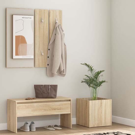 Read more about Nyon wooden hallway furniture set in sonoma oak