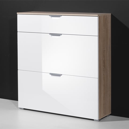 oak white shoe cabinet 3040 157 - Interior Suggestions For An Enclosed Shoe Storage Cabinet