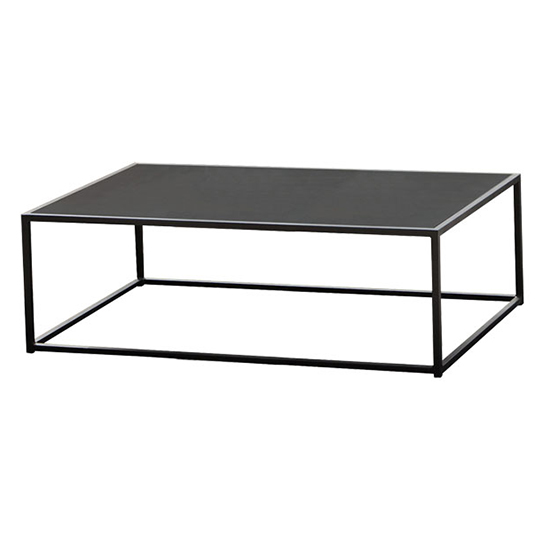 Photo of Oakhill glass top coffee table in matt slate and charcoal