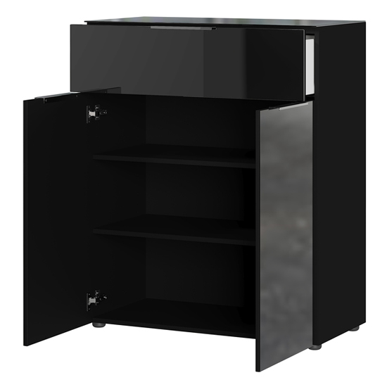 Oakland Chest Of Drawers In Black High Gloss FiF