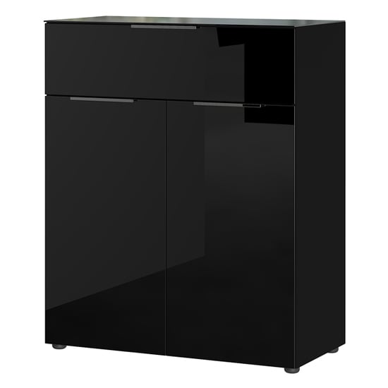 Oakland Chest Of Drawers In Black High Gloss