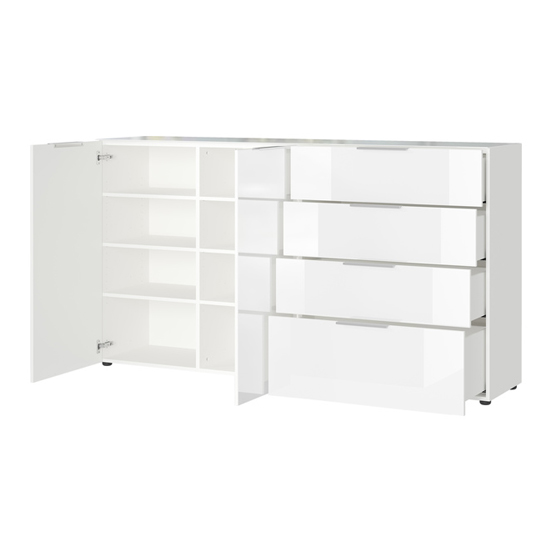 Oakland Large Sideboard In White High Gloss_2