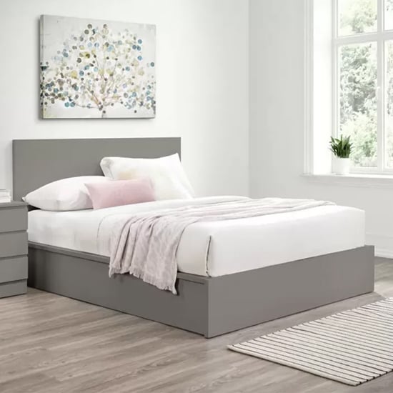 Read more about Oakley ottoman wooden king bed in grey