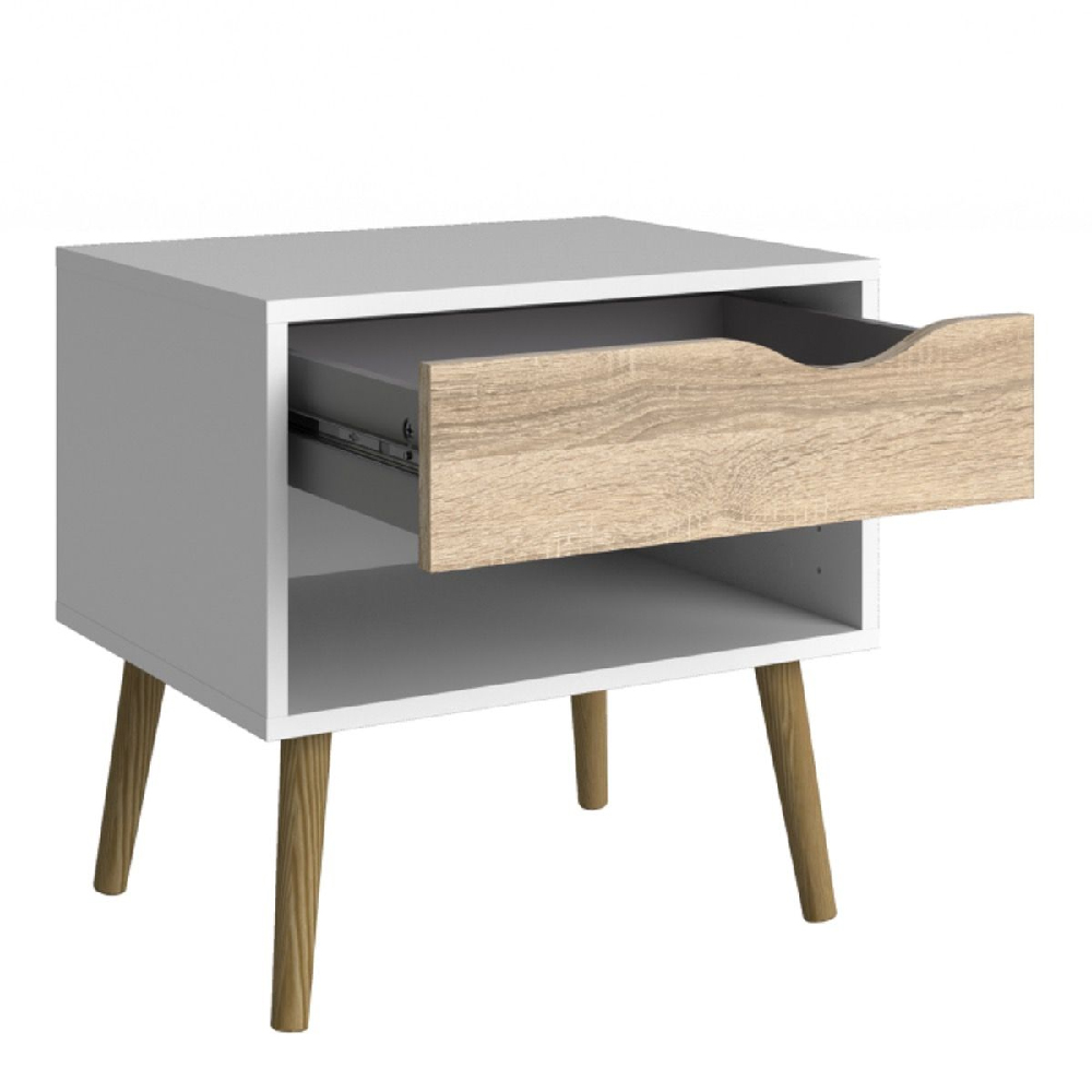 Oakley Wooden 3 Piece Bedroom Furniture Set In Oak White