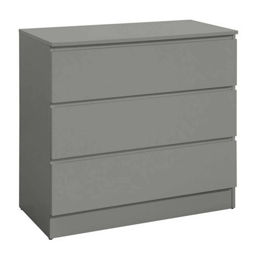 Oakley Wooden Chest Of 3 Drawers In Grey