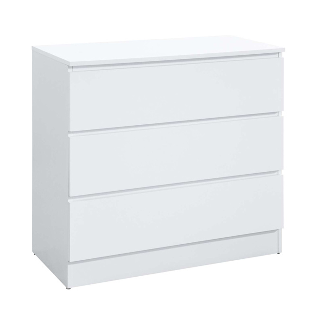 Oakley Wooden Chest Of 3 Drawers In White