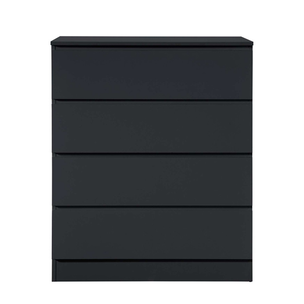 Oakley Wooden Chest Of 4 Drawers in Black