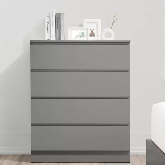 Read more about Oakley wooden chest of 4 drawers in grey