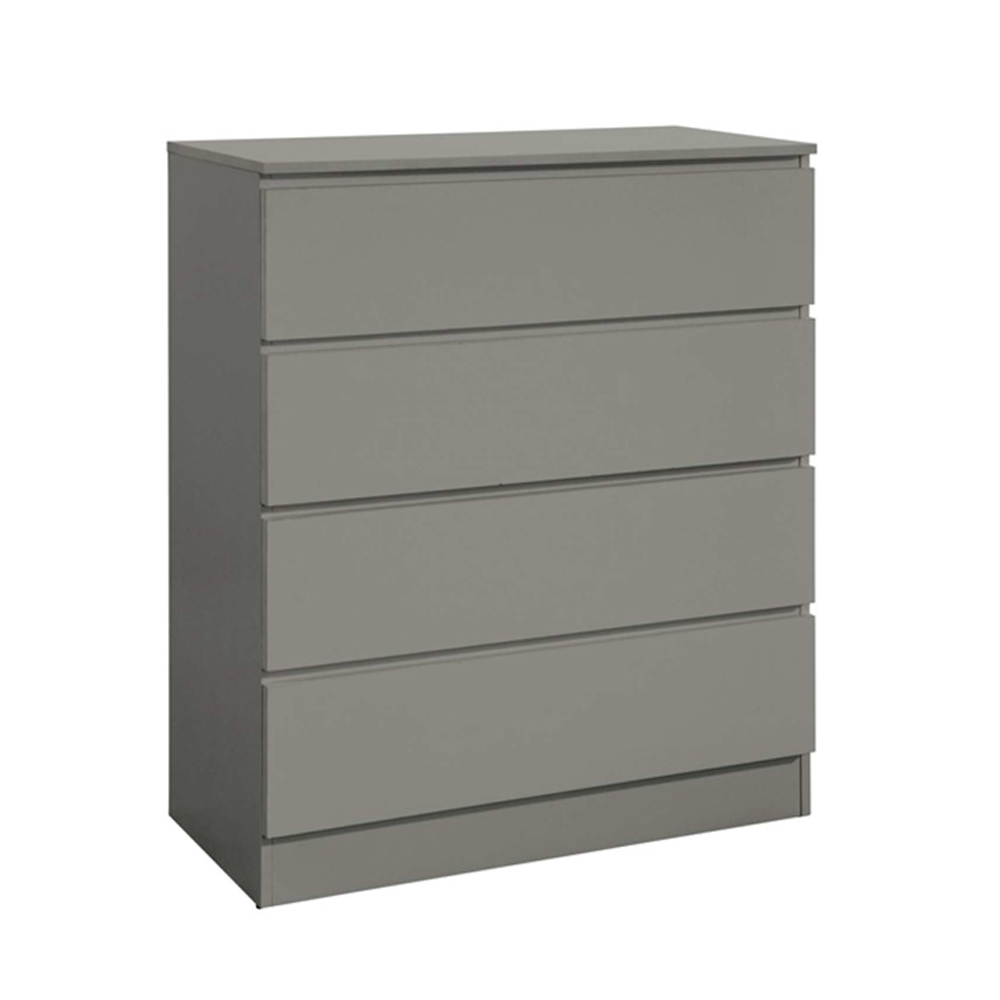 Oakley Wooden Chest Of 4 Drawers in Grey