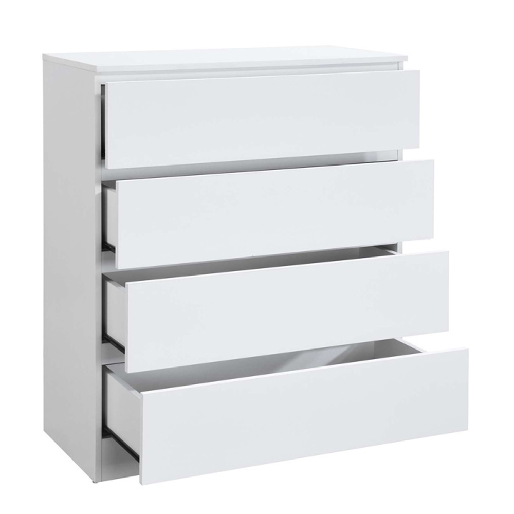 Oakley Wooden Chest Of 4 Drawers in White