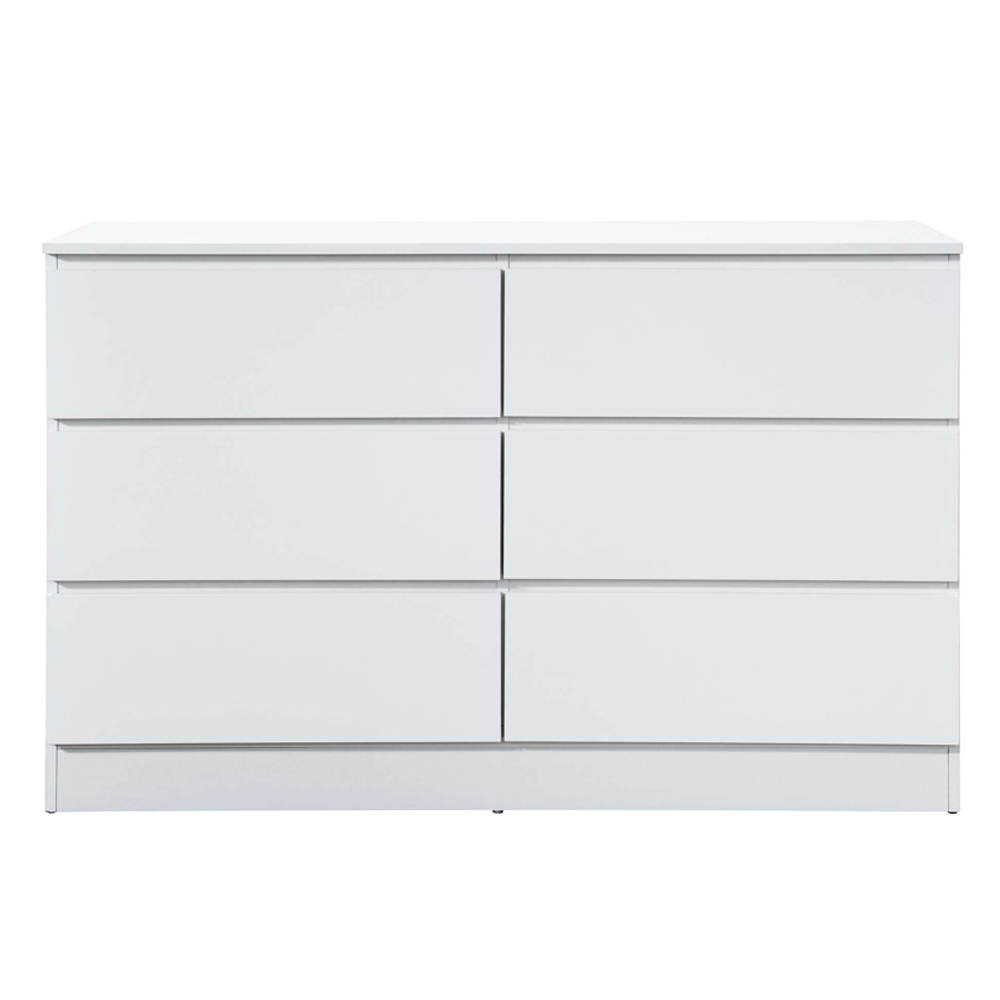 Oakley Wooden Chest Of 6 Drawers in White